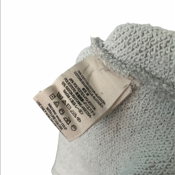 Free people gray sweater crop top crochet sz- sm - Picture 6 of 6